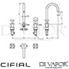 Cifial Texa 3 Hole Deck Basin Mixer Tap Dimensions